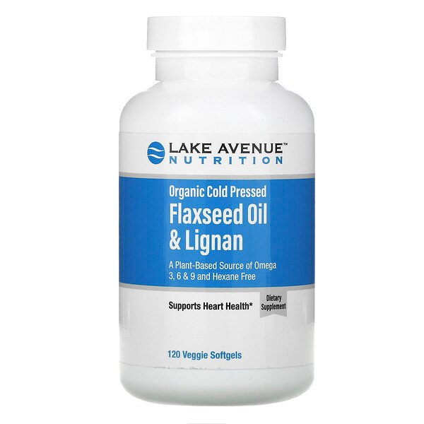 Lake Avenue Nutrition Cold Pressed Flaxseed Oil with Lignans 120 Veggie Softgels 3 lake avenue nutrition cold pressed flaxseed oil with lignans 120 veggie softgels 96308
