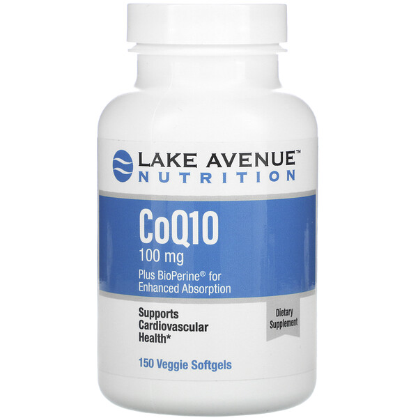 Mua Lake Avenue Nutrition CoQ10 with BioPerine 100 mg 150 Veggie Softgels giảm giá rẻ Hà nội TPHCM