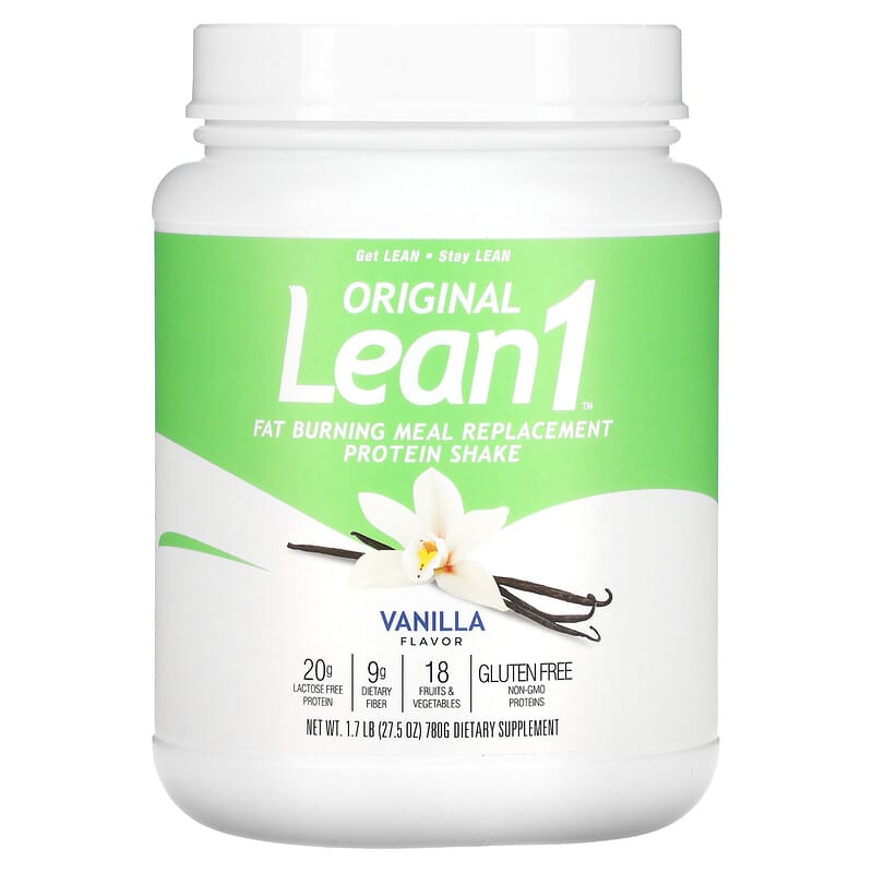 Lean1 Original Fat Burning Meal Replacement Protein Shake Vanilla 1.7 lbs (780 g) 3 Lean1 Original Fat Burning Meal Replacement Protein Shake Vanilla 1.7 lbs (780 g) 810033010828