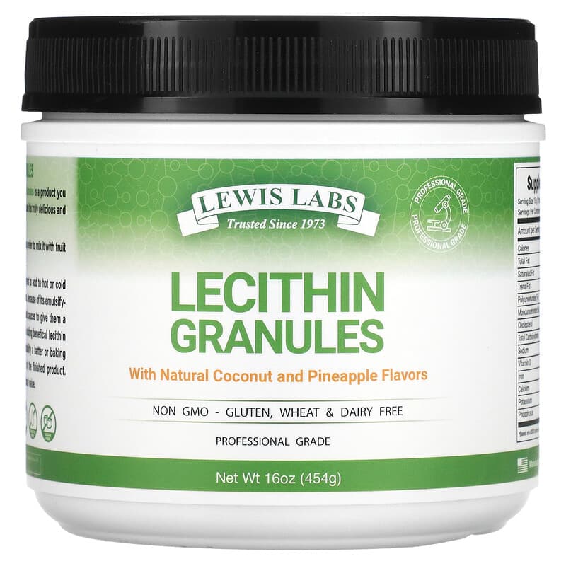 Lewis Labs Lecithin Granules Natural Coconut and Pineapple 16 oz (454 g) 3 Lewis Labs Lecithin Granules Natural Coconut and Pineapple 16 oz (454 g) 042515435144