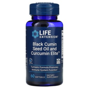 Life Extension Black Cumin Seed Oil and Curcumin Elite 60 Softgels 737870231066