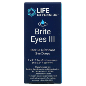Life Extension Brite Eyes III 2 Vials 0.17 fl oz. (5 ml) Each 737870893509