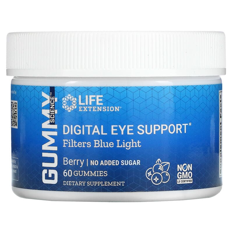 Life Extension Digital Eye Support Filters Blue Light Berry 60 Gummies 3 Life Extension Digital Eye Support Filters Blue Light Berry 60 Gummies 737870232360