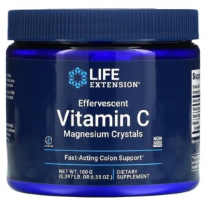 Life Extension Effervescent Vitamin C Magnesium Crystals 6.35 oz (180 g) 737870173618