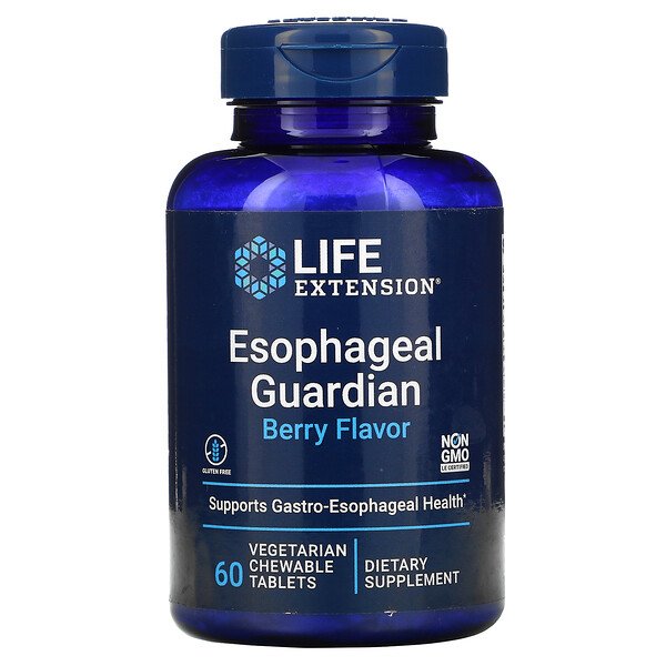 Life Extension Esophageal Guardian Berry 60 viên nhai 3 life extension esophageal guardian berry 60 vegetarian chewable tablets 87139