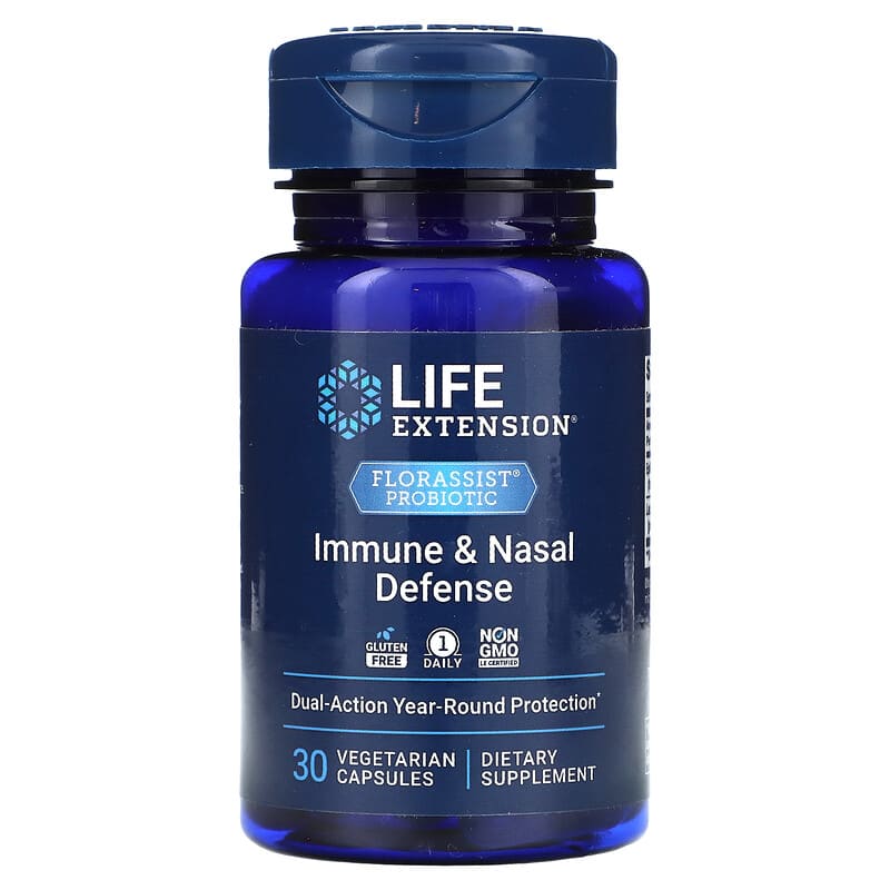Life Extension FLORASSIST Immune & Nasal Defense 30 viên 6 life extension florassist immune nasal defense 30 vegetarian capsules 81958