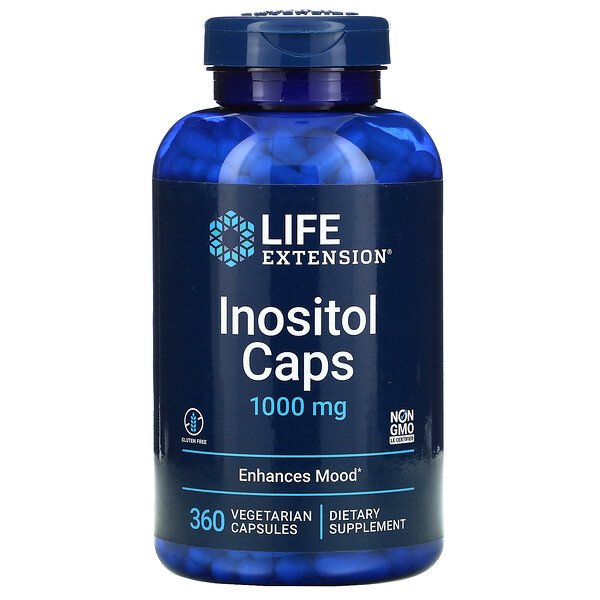 Life Extension Inositol Caps 1,000 mg 360 viên 2 life extension inositol caps 1 000 mg 360 vegetarian capsules 47342