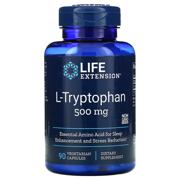 Life Extension L-Tryptophan 500 mg 90 Vegetarian Capsules 2 Mua Life Extension L-Tryptophan 500 mg 90 viên giảm giá rẻ Hà nội TPHCM