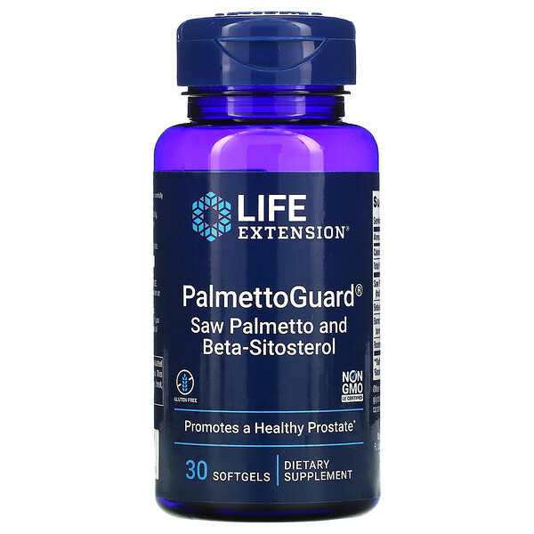 Life Extension PalmettoGuard Saw Palmetto and Beta-Sitosterol 30 Softgels 6 life extension palmettoguard saw palmetto and beta sitosterol 30 softgels 56617
