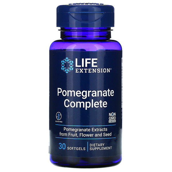 Life Extension Pomegranate Complete 30 Softgels 3 life extension pomegranate complete 30 softgels 67062