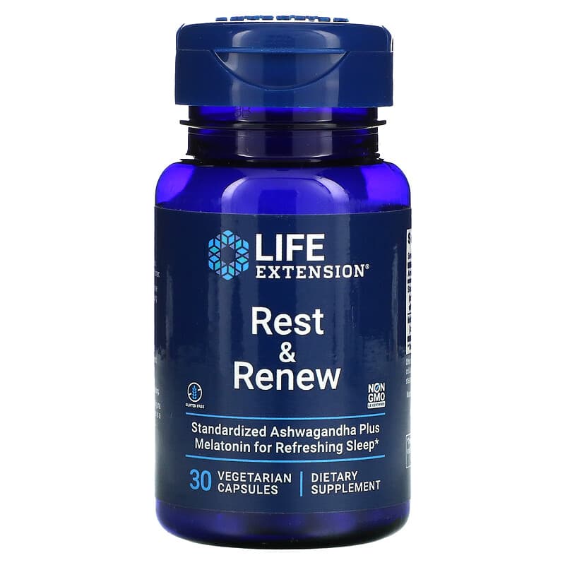 Life Extension Rest & Renew 30 Vegetarian Capsules 3 Life Extension Rest & Renew 30 Vegetarian Capsules 737870250234