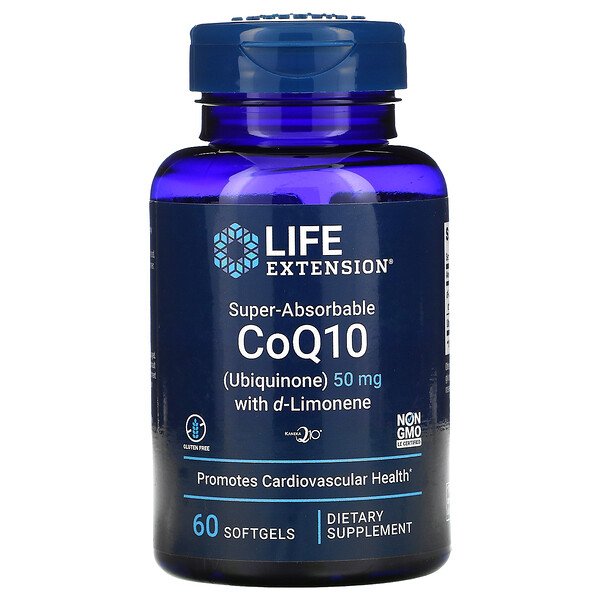 Life Extension Super-Absorbable CoQ10 with d-Limonene 50 mg 60 Softgels 3 life extension super absorbable coq10 with d limonene 50 mg 60 softgels 69062