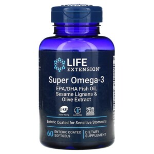 Mua Life Extension Super Omega-3 EPA/DHA Fish Oil Sesame Lignans & Olive Extract 60 Enteric Coated Softgels giảm giá rẻ Hà nội TPHCM