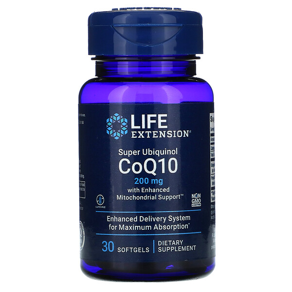 Life Extension Super Ubiquinol CoQ10 with Enhanced Mitochondrial Support 200 mg 30 Softgels 3 life extension super ubiquinol coq10 with enhanced mitochondrial support 200 mg 30 softgels 29353