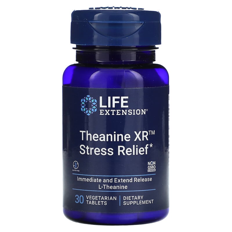 Life Extension Theanine XR Stress Relief 30 Vegetarian Tablets 3 Life Extension Theanine XR Stress Relief 30 Vegetarian Tablets 737870242932