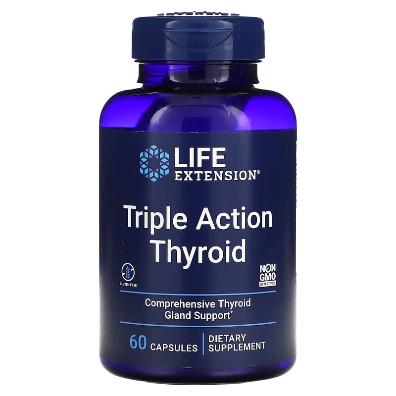 Life Extension Triple Action Thyroid 60 viên 6 life extension triple action thyroid 60 capsules 67034