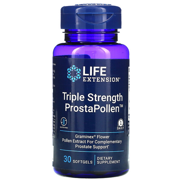 Life Extension Triple Strength ProstaPollen 30 Softgels 6 life extension triple strength prostapollen 30 softgels 67003