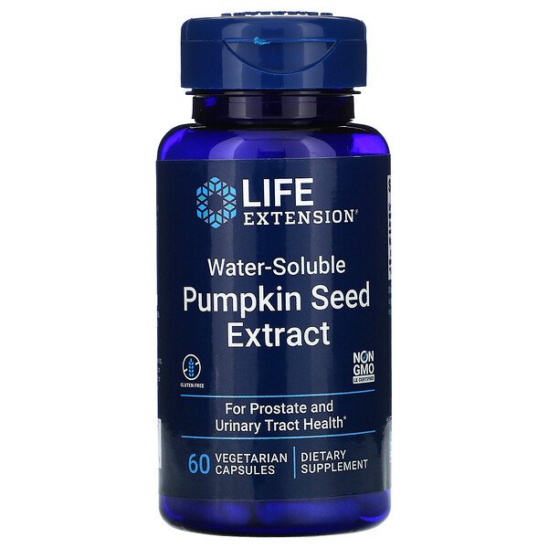 Life Extension Water-Soluble Pumpkin Seed Extract 60 viên 6 life extension water soluble pumpkin seed extract 60 vegetarian capsules 13174