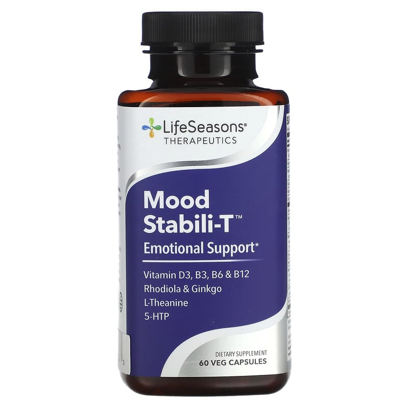LifeSeasons Mood Stabili-T Emotional Support 60 Veg Capsules 3 LifeSeasons Mood Stabili-T Emotional Support 60 Veg Capsules 853760002643