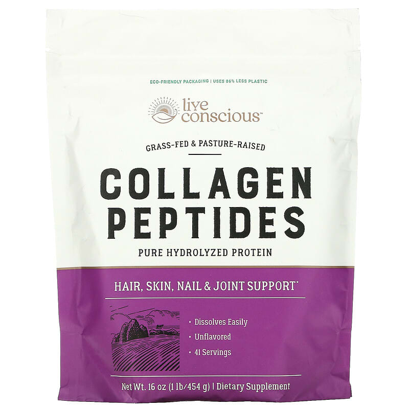 Live Conscious Collagen Peptides Unflavored 16 oz (454 g) 3 Live Conscious Collagen Peptides Unflavored 16 oz (454 g) 850008273193