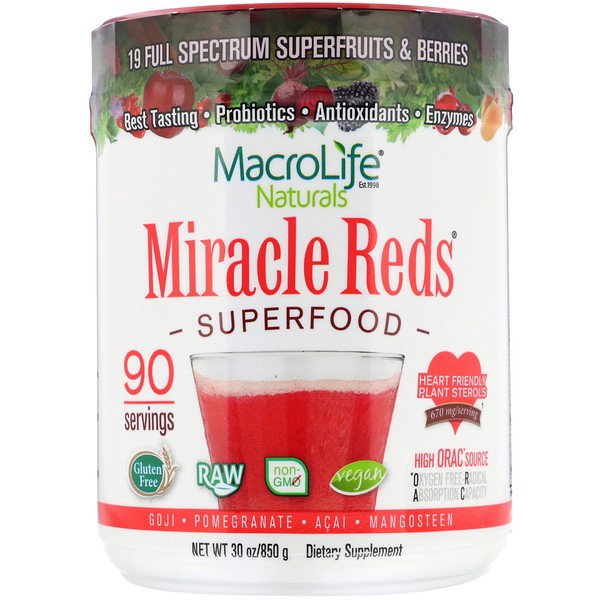 Mua Macrolife Naturals Miracle Reds Superfood Goji-Pomegranate-Acai-Mangosteen 1.9 lbs 850 g giảm giá rẻ Hà nội TPHCM