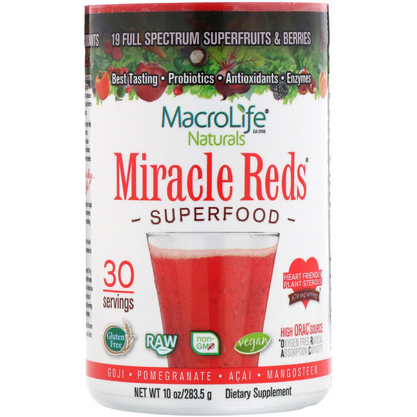 Mua Macrolife Naturals Miracle Reds Superfood Goji-Pomegranate-Acai-Mangosteen 10 oz 283.5 g giảm giá rẻ Hà nội TPHCM