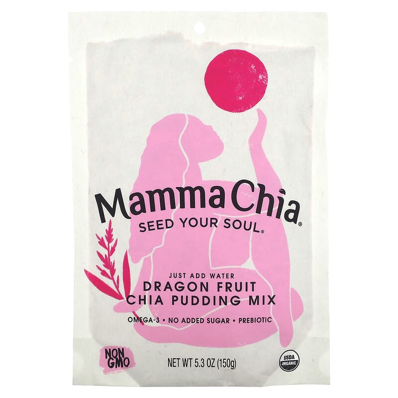 Mamma Chia Chia Pudding Mix Dragon Fruit 5.3 oz (150 g) 3 Mamma Chia Chia Pudding Mix Dragon Fruit 5.3 oz (150 g) 856516005875