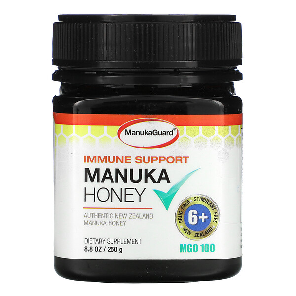 ManukaGuard Immune Support Manuka Honey MGO 100 8.8 oz (250g) 6 manukaguard immune support manuka honey mgo 100 8 8 oz 250 g 104092