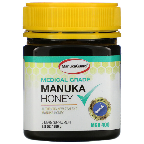ManukaGuard Manuka Honey Medical Grade MGO 400 8.8 oz (250 g) 3 manukaguard manuka honey medical grade mgo 400 8 8 oz 250 g 66329