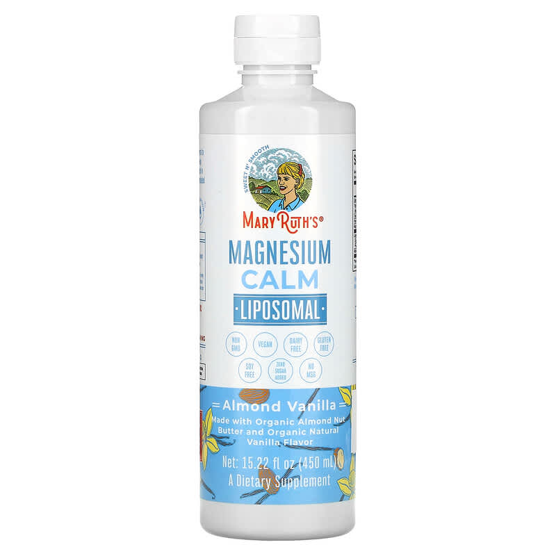 MaryRuth Organics Magnesium Calm Liposomal Almond Vanilla 15.22 fl oz (450 ml) 3 MaryRuth Organics Magnesium Calm Liposomal Almond Vanilla 15.22 fl oz (450 ml) 850018471886