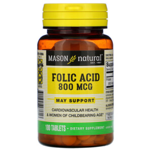 Mua Mason Natural Folic Acid 800 mcg 100 viên giảm giá rẻ Hà nội TPHCM
