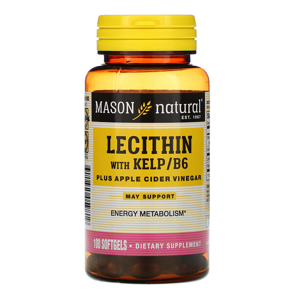 Mua Mason Natural Lecithin with Kelp/B6 Plus Apple Cider Vinegar 100 Softgels giảm giá rẻ Hà nội TPHCM