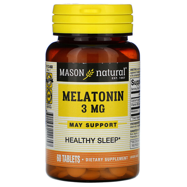 Mua Mason Natural Melatonin 3 mg 60 viên giảm giá rẻ Hà nội TPHCM