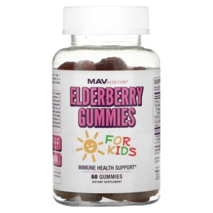 MAV Nutrition Elderberry Gummies For Kids Raspberry 60 Gummies 850018273046