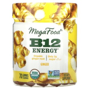 MegaFood B12 Energy Ginger 70 Gummies 051494104101
