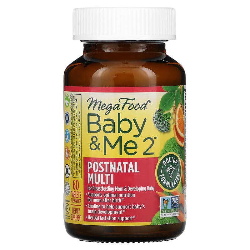 MegaFood Baby & Me 2 Postnatal Multi 60 Tablets 3 MegaFood Baby & Me 2 Postnatal Multi 60 Tablets 051494104286