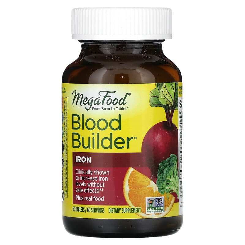 MegaFood Blood Builder Iron 60 Tablets 3 MegaFood Blood Builder Iron 60 Tablets 051494101711