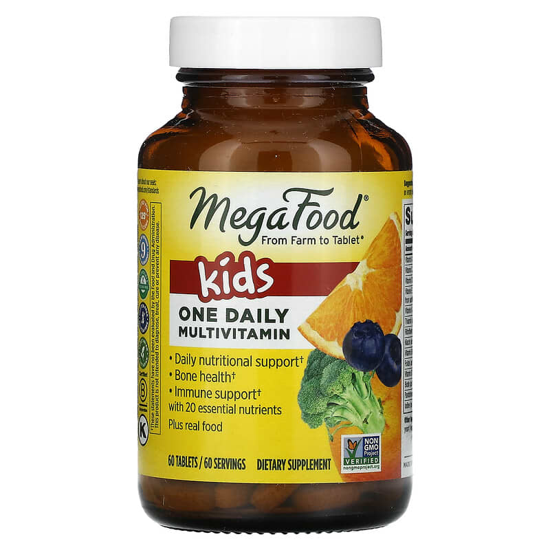 MegaFood Kids One Daily Multivitamin 60 Tablets 3 MegaFood Kids One Daily Multivitamin 60 Tablets 051494101803