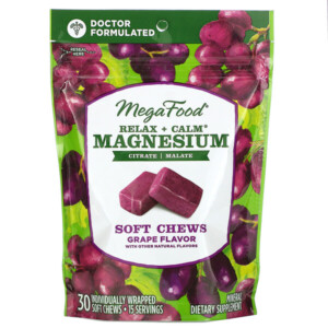 Mua MegaFood Relax + Calm Magnesium Soft Chews Grape 30 Individually Wrapped Soft Chews giảm giá rẻ Hà nội TPHCM