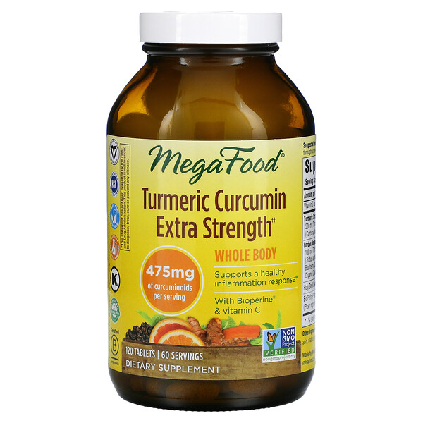 MegaFood Turmeric Curcumin Extra Strength Whole Body 237.5 mg 120 viên 3 megafood turmeric curcumin extra strength whole body 237 5 mg 120 tablets 52950