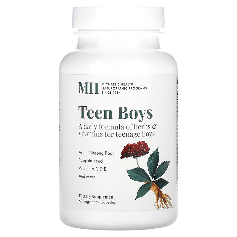Michael's Naturopathic Teen Boys Herbs & Vitamins 60 Vegetarian Capsules 3 Michael's Naturopathic Teen Boys Herbs & Vitamins 60 Vegetarian Capsules 755929041107