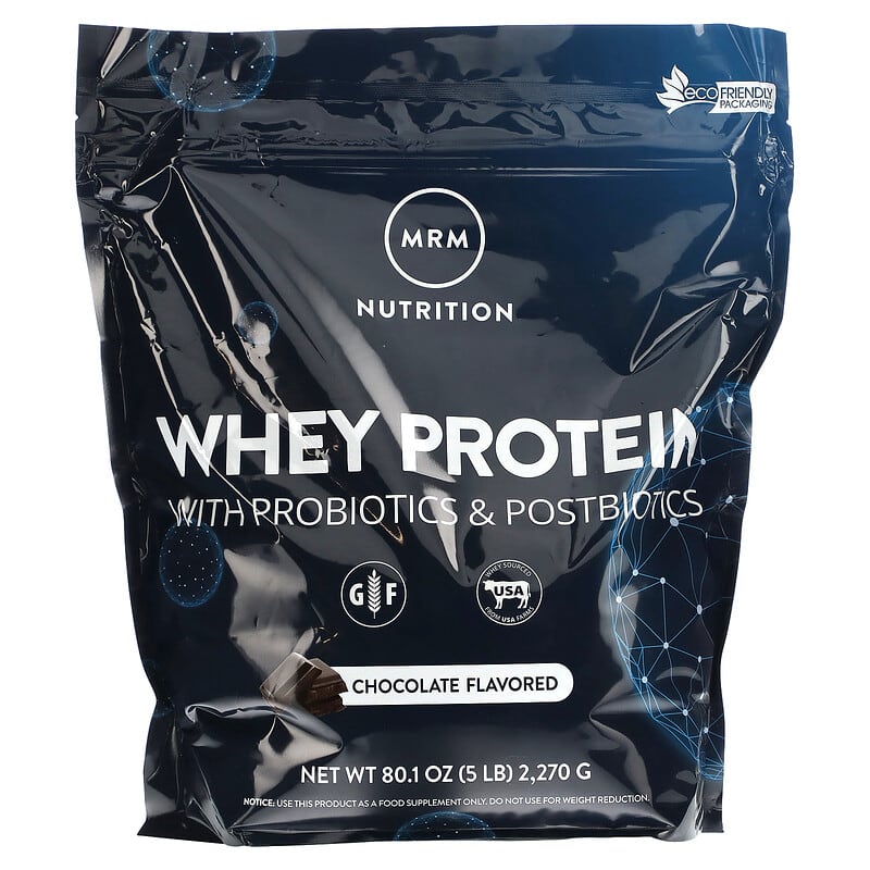 MRM Nutrition Whey Protein with Probiotics & Postbiotics Chocolate 5 lb (2.270 g) 3 MRM Nutrition Whey Protein with Probiotics & Postbiotics Chocolate 5 lb (2.270 g) 609492720504