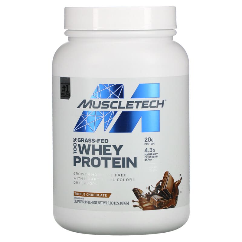 MuscleTech Grass-Fed 100% Whey Protein Triple Chocolate 1.8 lbs (816 g) 3 MuscleTech Grass-Fed 100% Whey Protein Triple Chocolate 1.8 lbs (816 g) 631656715965