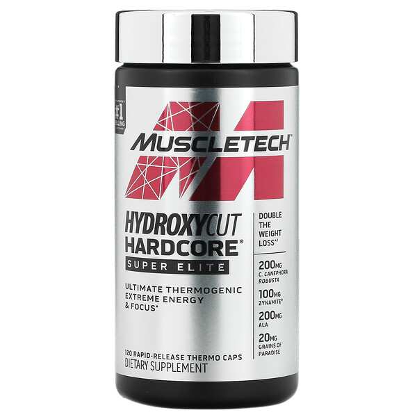 Muscletech Hydroxycut Hardcore Super Elite 120 Rapid-Release Thermo Caps 2 muscletech hydroxycut hardcore super elite 120 rapid release thermo caps 106000