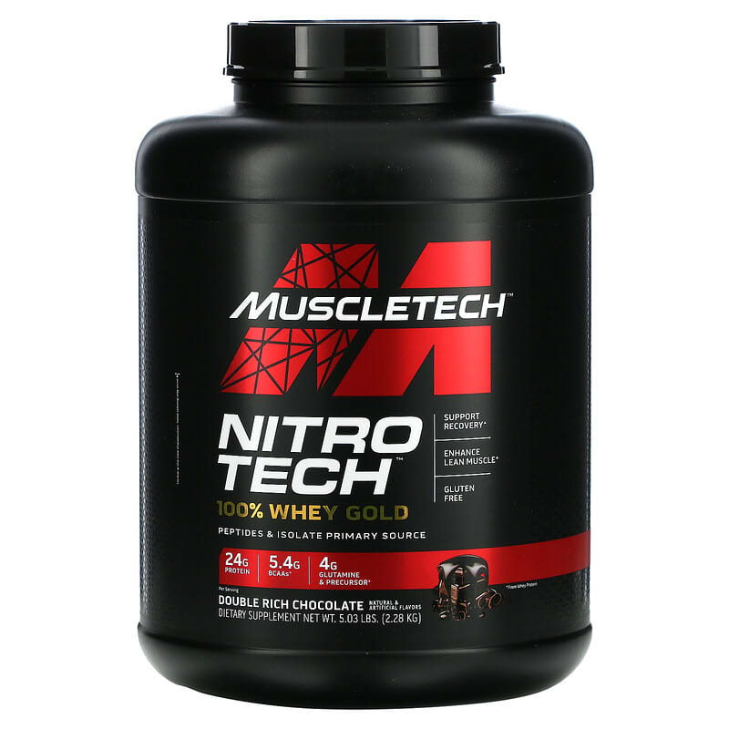 MuscleTech Nitro Tech 100% Whey Gold Double Rich Chocolate 5.03 lbs (2.28 kg) 3 MuscleTech Nitro Tech 100% Whey Gold Double Rich Chocolate 5.03 lbs (2.28 kg) 631656710496