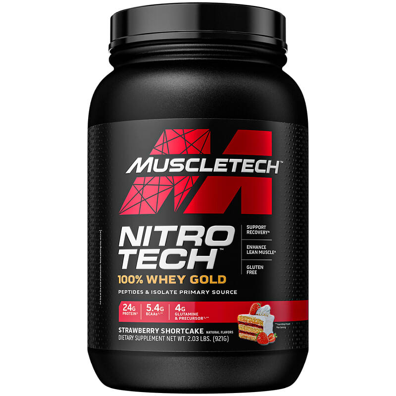 MuscleTech Nitro Tech 100% Whey Gold Strawberry Shortcake 2.03 lbs (921 g) 3 MuscleTech Nitro Tech 100% Whey Gold Strawberry Shortcake 2.03 lbs (921 g) 631656710465