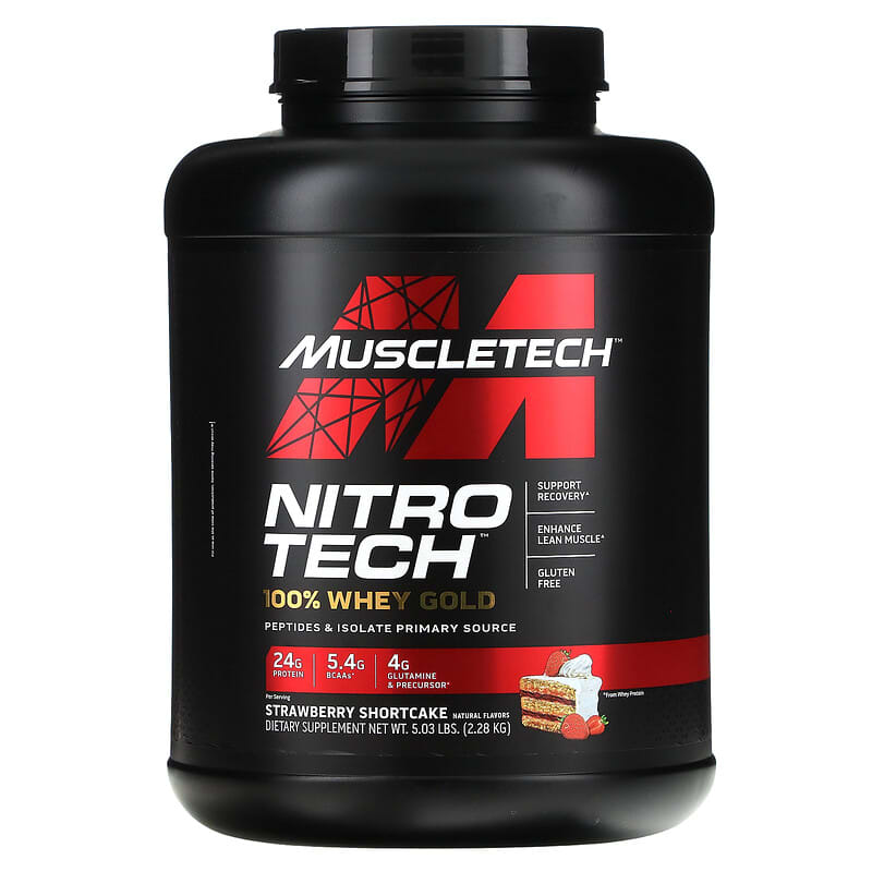 MuscleTech Nitro Tech 100% Whey Gold Strawberry Shortcake 5.03 lbs (2.28 kg) 3 MuscleTech Nitro Tech 100% Whey Gold Strawberry Shortcake 5.03 lbs (2.28 kg) 631656710502