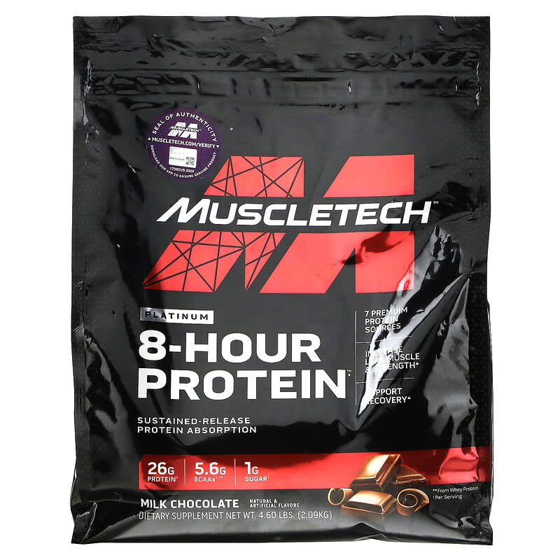 MuscleTech Platinum 8-Hour Protein Milk Chocolate 4.60 lbs (2.09 kg) 3 MuscleTech Platinum 8-Hour Protein Milk Chocolate 4.60 lbs (2.09 kg) 631656703528