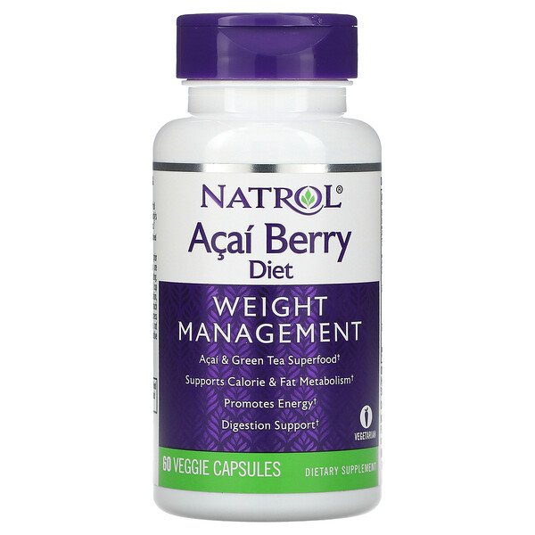 Natrol Acai Berry Diet Weight Management 60 viên 6 natrol acai berry diet weight management 60 veggie capsules 21475