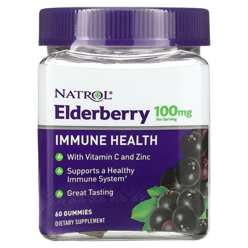 Natrol Elderberry Immune Health 50 mg 60 Gummies 3 Natrol Elderberry Immune Health 50 mg 60 Gummies 047469077594
